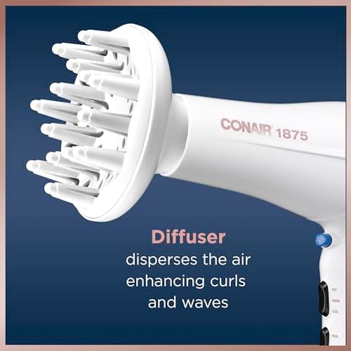 CONAIR Double Ceramic Ionic Hair Dryer with Diffuser | Amazon Exclusive