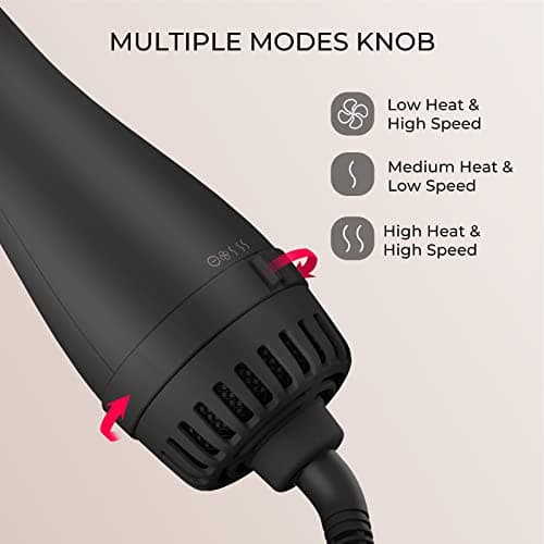 TYMO Ionic Hair Dryer Brush with Oval Titanium Barrel for Frizz-Free Blowout