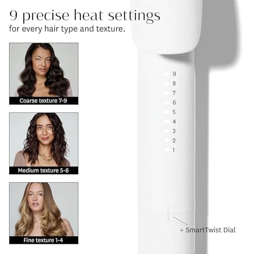 T3 SinglePass Curl X Ceramic Barrel 1" to 1.5", 9 Heat Settings for Fast Styling