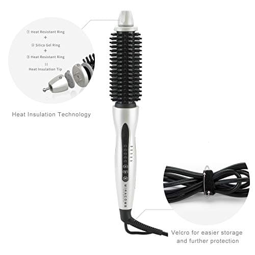 Pearl White Ceramic Tourmaline Hair Curler & Straightener (5 Heat Settings)