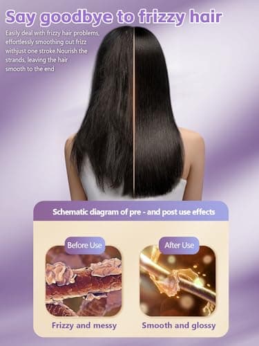 Ceramic Straightening Brush for Women - Fast Heating, Anti-Scald, Suitable for All Hair Types