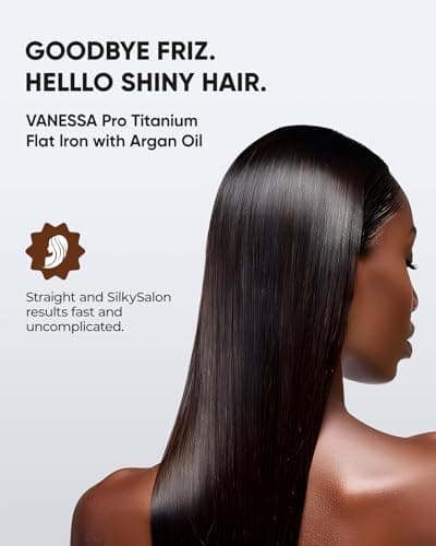 Vanessa Pro 1-inch Pure Titanium Flat Iron for Sleek Hairstyles