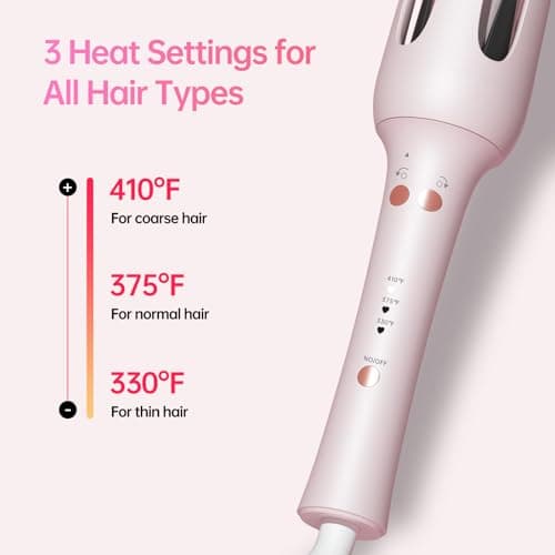 2in1 Automatic Curling Iron Set for Effortless 1 Inch & 1.25 Inch Curls