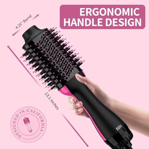 4 in 1 Hair Dryer, Styler, Volumizer & Straightener with Negative Ion & CeramicTitanium Barrel