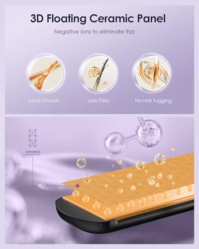 1.75" Ceramic Hair Straightener, Fast Heating, Thick Hair