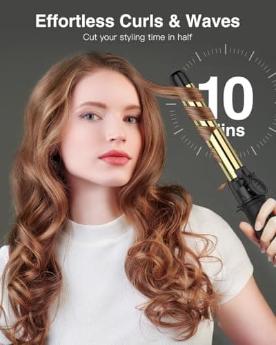 Rapid Heating Dual Voltage Curling Iron for All Hair Types
