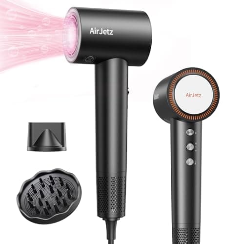 Professional Ionic Hair Dryer, 110,000 RPM, Fast, Lightweight, Pink