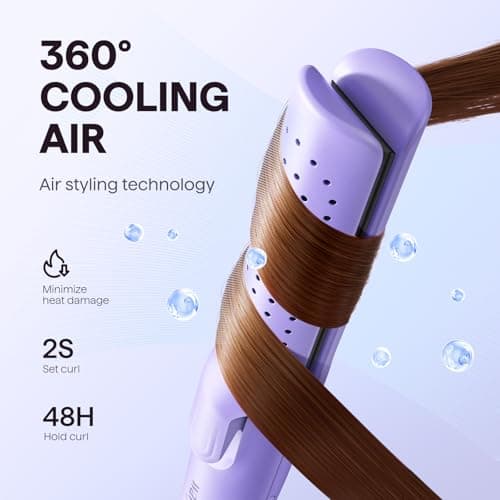 WavyTalk Cool Curl Airflow Styler & Turblow Pro Fast Drying Blow Dryer - White