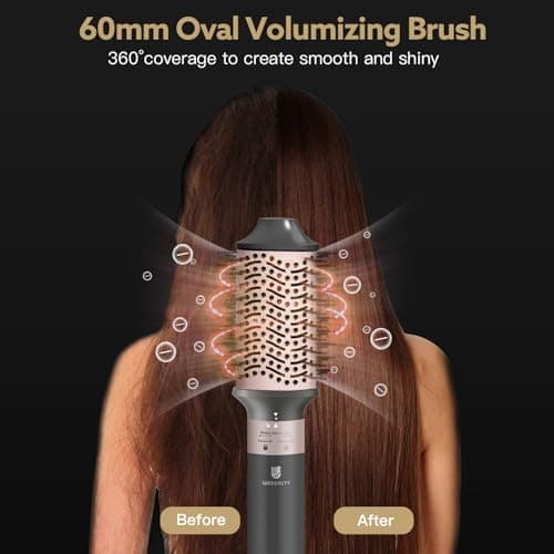 4-in-1 Professional Hair Dryer with Hot Air Curling Wand for Fast Drying & Volumizing