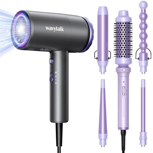 WavyTalk Professional Hair Dryer + Diffuser + 5-in-1 Curling Iron