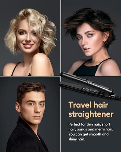 Wavytalk Mini 0.7 Inch Ceramic Hair Straightener for Short Hair and Travel