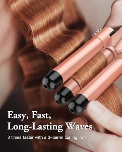 BESTOPE Pro 5-in-1 Curling Iron Set with Thermal Brush & 4 Ceramic Coils