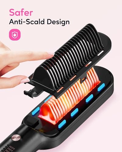 Ionic Hair Straightener Brush and Titanium Flat Iron for wavytalk
