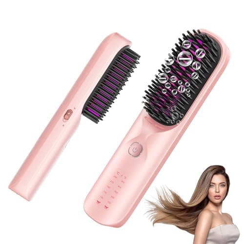 300 Million Negative Ions Cordless Hair Straightener - Fast Heating, Portable for Travel - Touch Up On-The-Go, Gift for