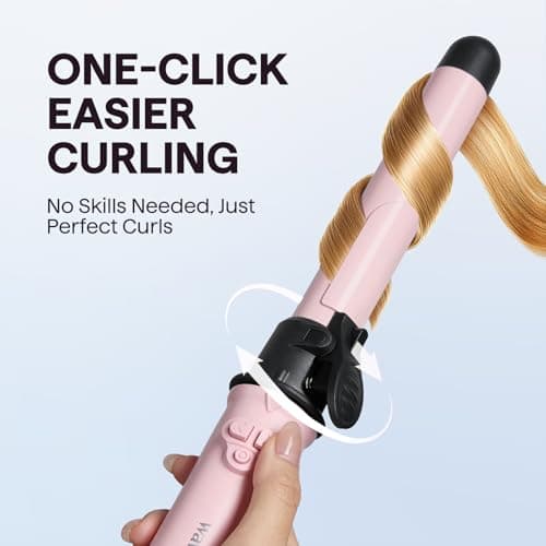 Wavytalk 1 Inch Automatic Curling Iron, 430℉ Pale Pink