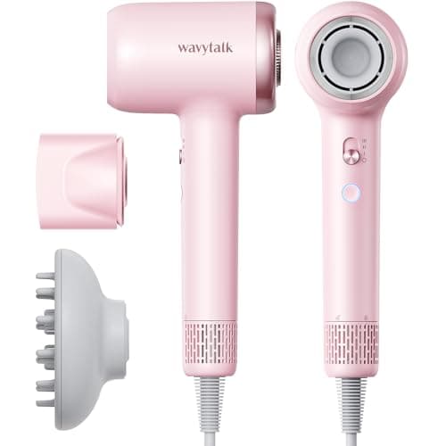 Wavytalk Turblow Pro Blow Dryer - Fast Drying with Pro Negative Ions, 110,000 RPM, White