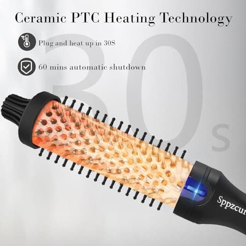 Thermal Curling Brush with Ionic Heating and LCD Display