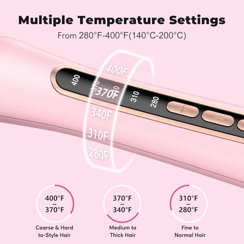 Farery Non-Blowing Heated Curling Brush, 1.75 inch, Adjustable Temp, Dual Voltage