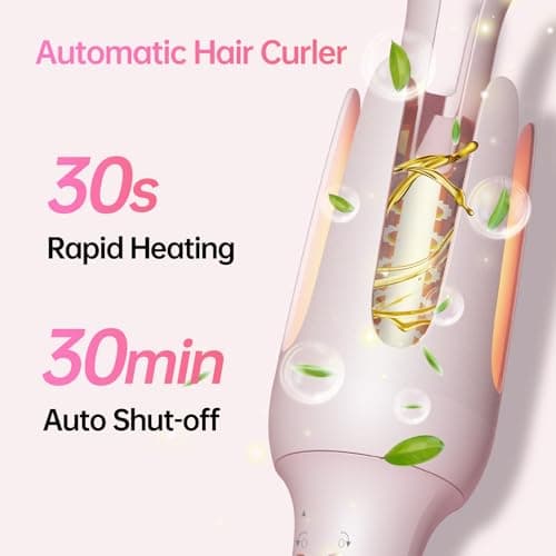 2in1 Automatic Curling Iron Set for Effortless 1 Inch & 1.25 Inch Curls