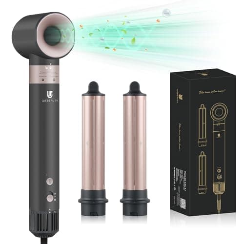 4-in-1 Professional Hair Dryer with Hot Air Curling Wand for Fast Drying & Volumizing