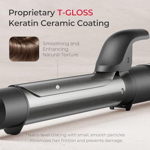 TYMO 3-in-1 Ceramic Curling Iron - Fast Heating, 5 Temps, Dual Voltage for Shiny Curls