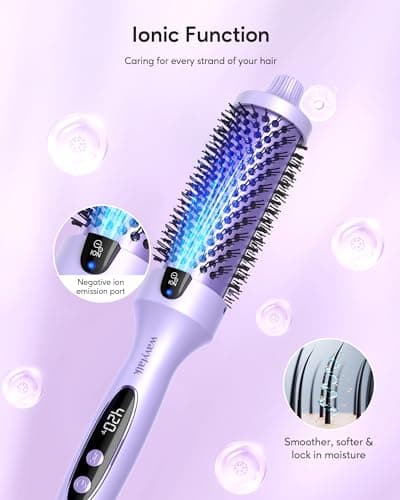 1.5 inch Heated Round Brush for Blowout Look with Negative Ion Technology