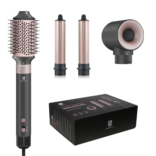 4-in-1 Professional Hair Dryer with Hot Air Curling Wand for Fast Drying & Volumizing