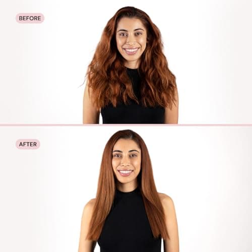 L'ANGE HAIR Blush Heated Straightener Brush for Smooth, Frizz-Free Hair