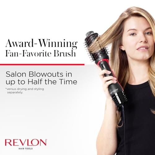 REVLON One-Step Volumizer Plus Hair Dryer, Salon Style, Black