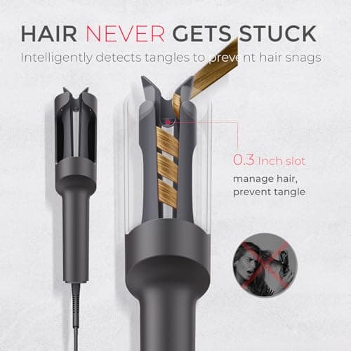 TYMO CURLPRO Beach Waves Curling Wand - Ionic Ceramic Curling Iron