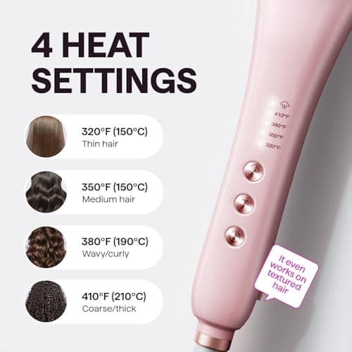 Wavytalk Pro 3-in-1 Steam Hair Straightener Brush – Pink