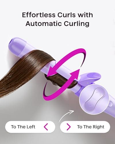 Wavytalk Curlmaker Pro Rotating Iron for Tight, Spiral Curls & Beach Waves, 3-Sized Ceramic Barrel, Effortless Long-Last