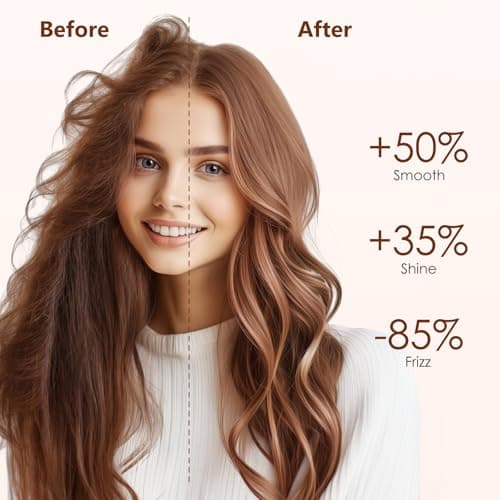 Rose Gold 1.5 Inch Detachable Ion Ceramic Thermal Hair Brush for Straightening & Curling