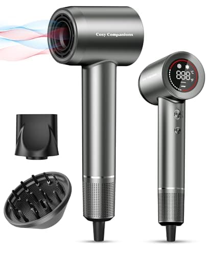 Negative Ionic 150k RPM High Speed Hair Dryer with Diffuser and Nozzle