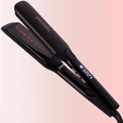 ELLA BELLA Titanium Flat Iron with Infrared • Professional Digital Temperature Control