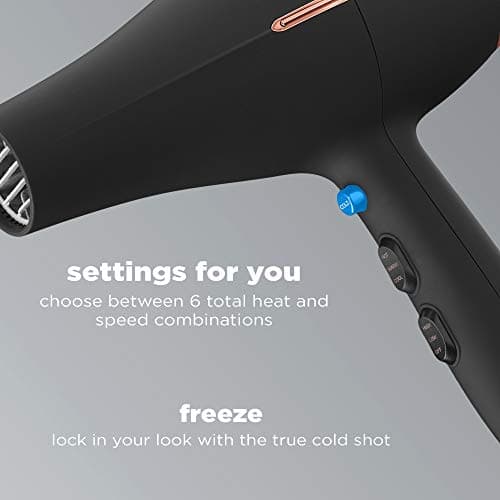 Conair INFINITIPRO AC Motor Hair Dryer with Ceramic Tech & Diffuser | Black