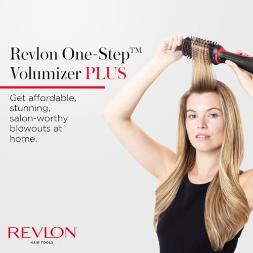REVLON One-Step Volumizer Plus Hair Dryer, Salon Style, Black