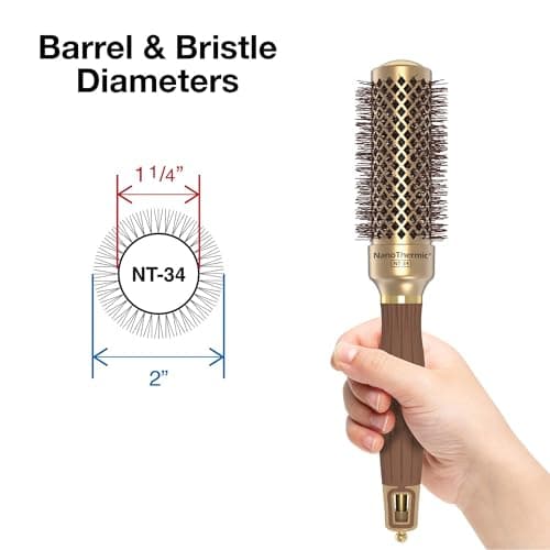 Professional Olivia Garden NanoThermic Ceramic Round Hair Brush - Normal to Thick Hair
