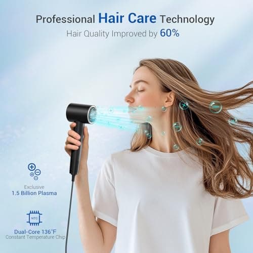 Hyspeedh Low Noise Smart Hair Dryer with Diffuser and Fast Drying