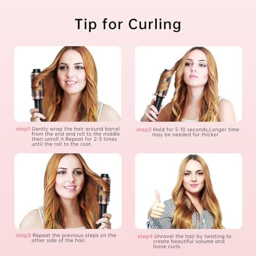 2in1 Heated Brush for Blowouts & Curls, Dual Temp Control, 1.5in/1.75in, Travel Ready