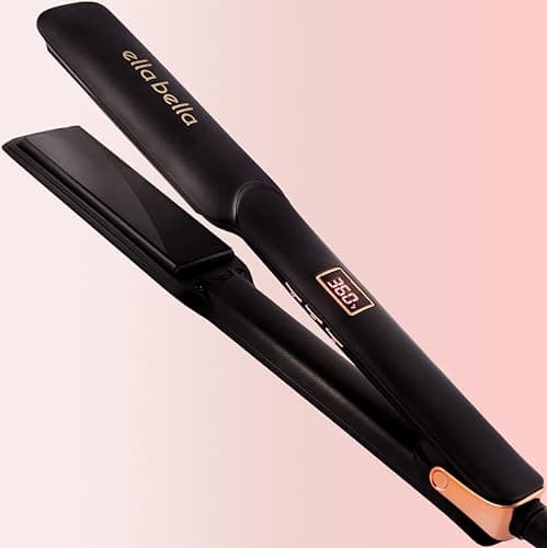 ELLA BELLA Ceramic Flat Iron | Professional Straightening Iron with Digital Temp Control | Good Housekeeping Picker