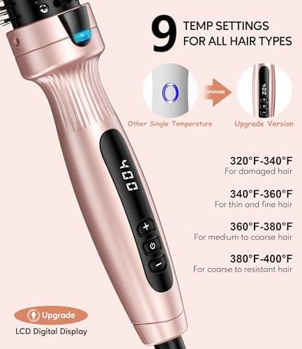 Terviiix 1.25 inch Ceramic Tourmaline Ionic Heated Curling Iron Volumizer