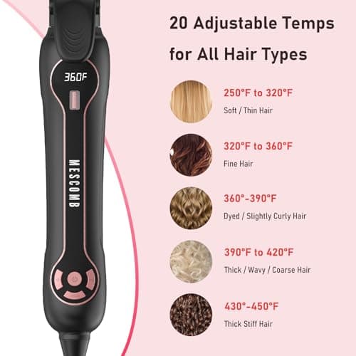Automatic 1 Inch Curling Iron - Fast & Effortless Beach Waves for All Hair Types