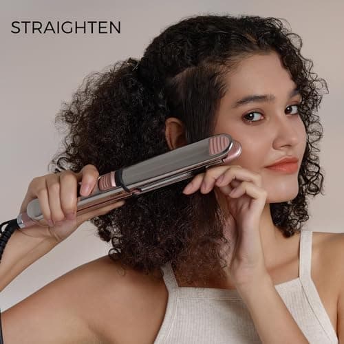 Titanium Ionic 2-in-1 Flat Iron, Fast Heating, Dual Voltage, Pink