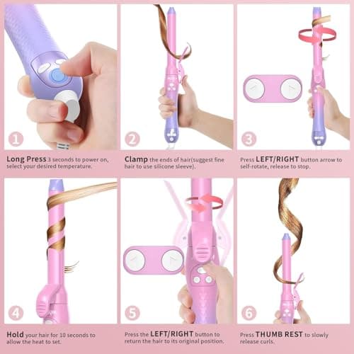 Best Rotating Curling Iron for Thin Hair, Beach Waves Automatic
