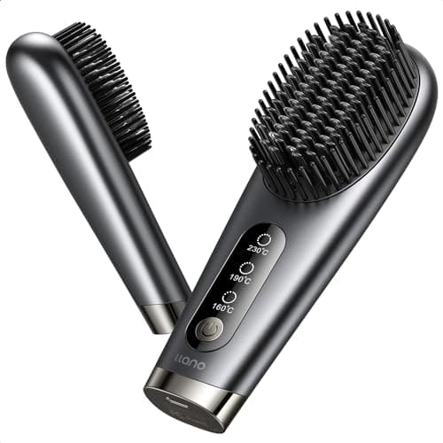 2024 Upgraded 6400 mAh USB Rechargeable Llano Portable Hair Straightener Brush