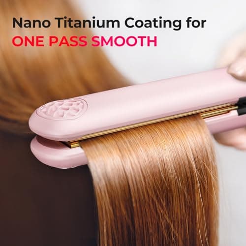 TYMO 1 Inch Titanium Straightener & Curler 10s Heat, 32 Temp Settings, Auto Shut Off