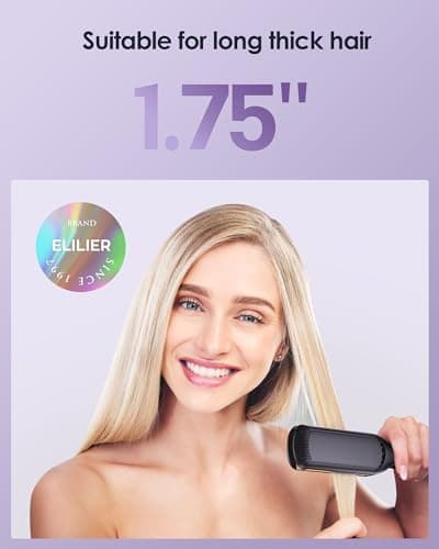 1.75" Ceramic Hair Straightener, Fast Heating, Thick Hair