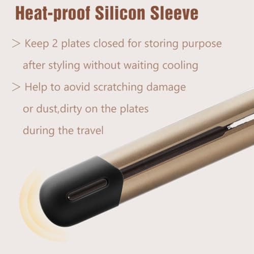 NITION Ceramic Tourmaline Hair Straighteners - Fast Heating, Adjustable 265-450°F, 1" Smooth Plate Styling Tools