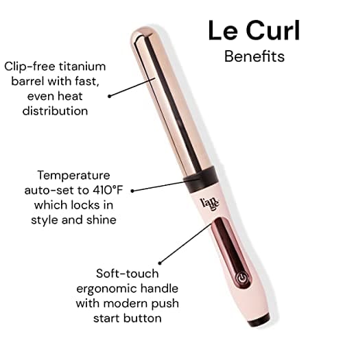 L'ANGE HAIR Blush 1.25" Titanium Curling Wand | Best for Relaxed Curls & Beach Waves